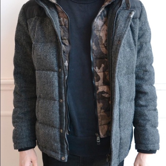 Moncler Guyenne Herringbone Wool Down Jacket - Picture 6 of 9